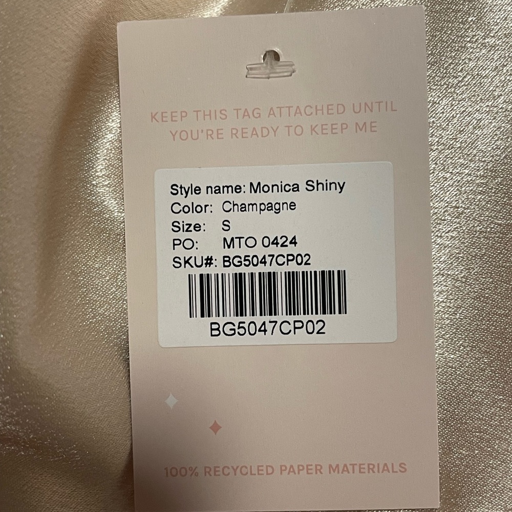 Birdy Grey, Monica Shiny, color Champagne Bridesmaid Dress